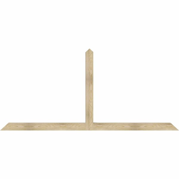 Ekena Millwork Portland Rough Sawn Timber Gable Bracket, Douglas Fir, 96"W x 44"H x 4"D x 4"F, 11/12 Pitch GBW096X44X0404POR00RDF - main